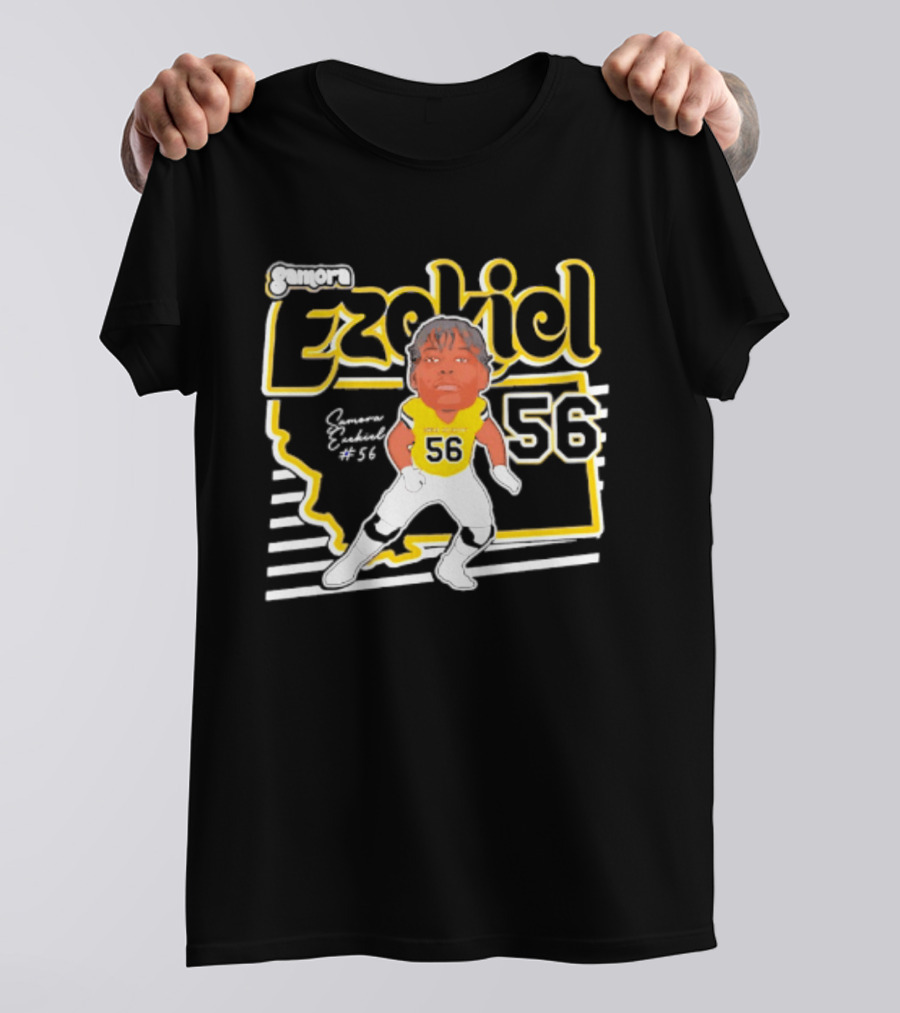 Ezekiel Montana State Bobcats Player 56 Samora 2026 Caricature T-Shirt