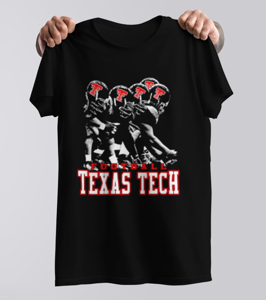 Texas Tech Red Raiders Football NCAA Team Helmets T-Shirt