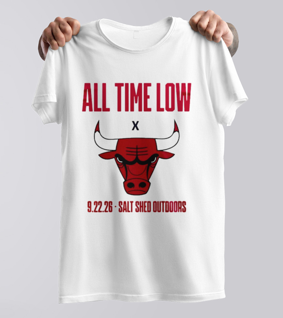 All Time Low Chicago Bulls Collaboration Salt Shed Outdoors 9.22.26 T-Shirt