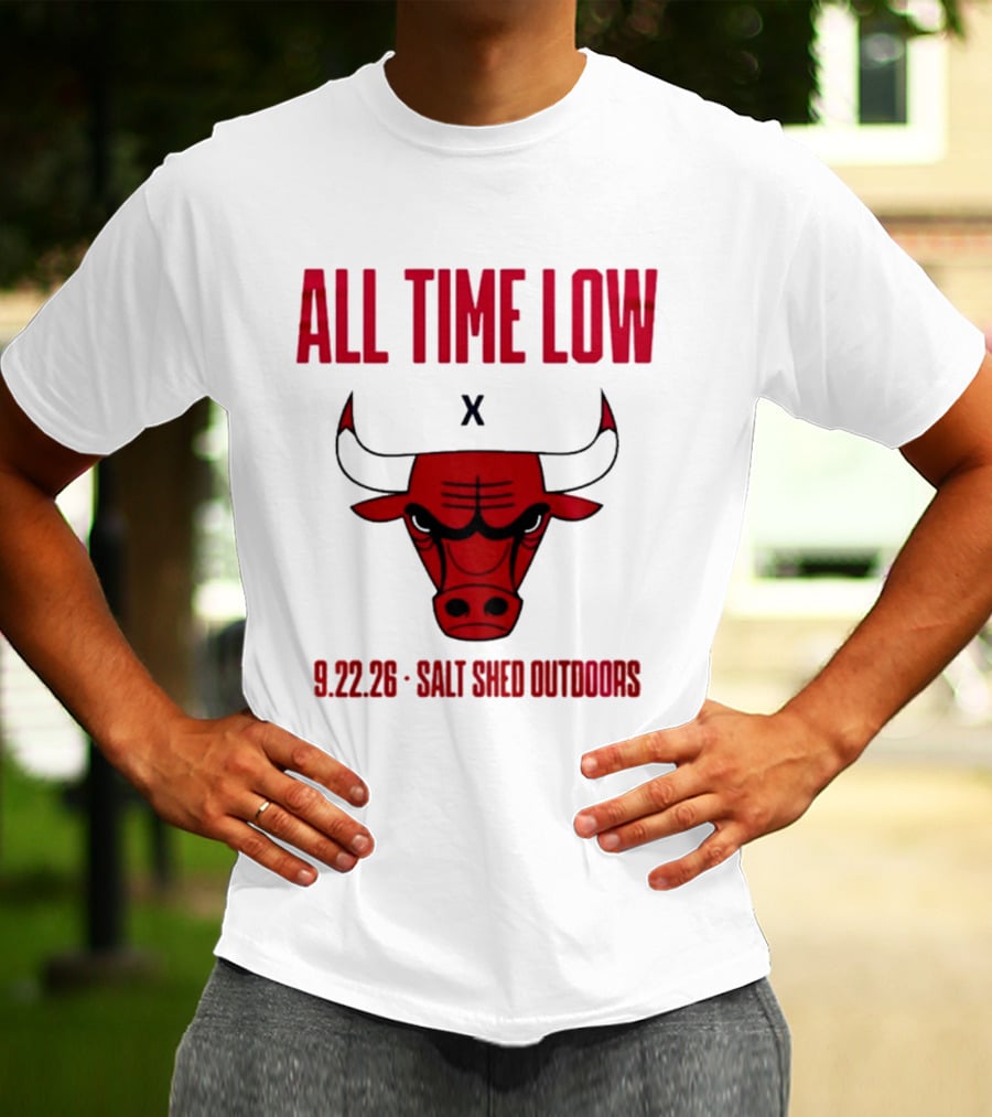 All Time Low Chicago Bulls Collaboration Salt Shed Outdoors 9.22.26 T-Shirt