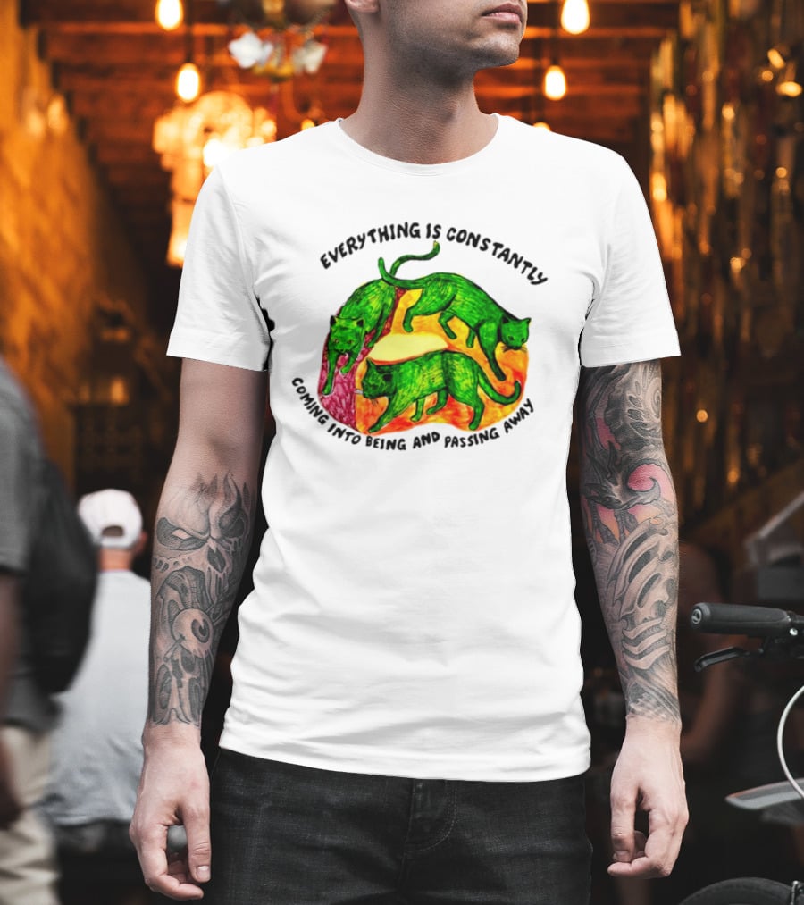 Everything Is Constantly Coming Into Being And Passing Away Cats Trio T-Shirt