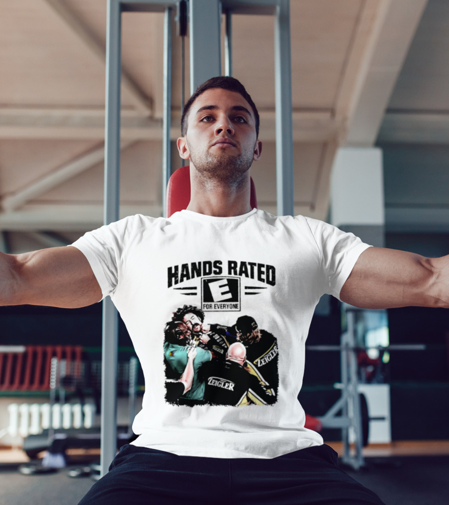 Hands Rated E For Everyone NASCAR Racing Brawl Scene T-Shirt