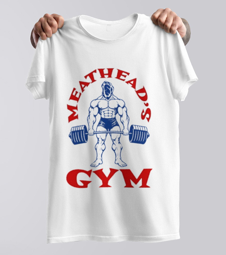 Meathead's Gym Bodybuilder Weightlifter Icon Bold Powerlifting Strength T-Shirt