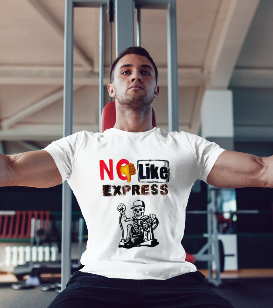 NO Like Express Skeleton Thumbs Down T-Shirt