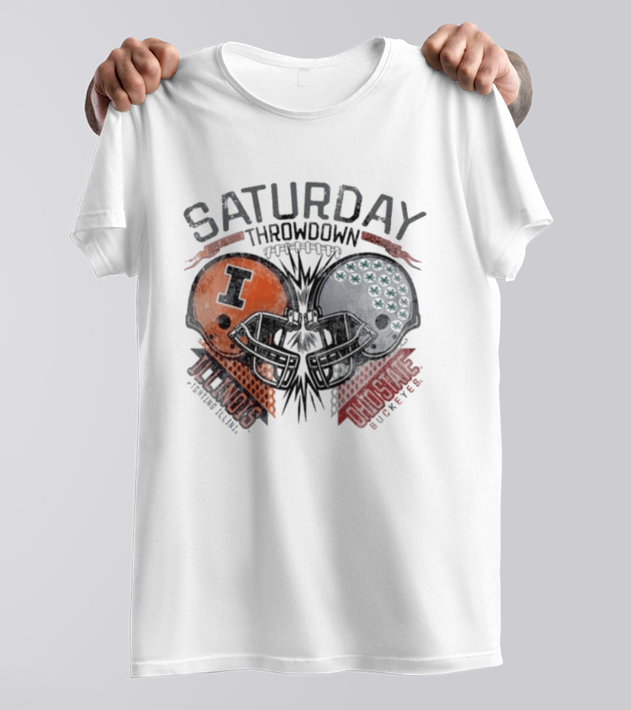 Ohio State Buckeyes Vs Illinois Fighting Illini Football Throwdown September 26 2026 Saturday T-Shirt