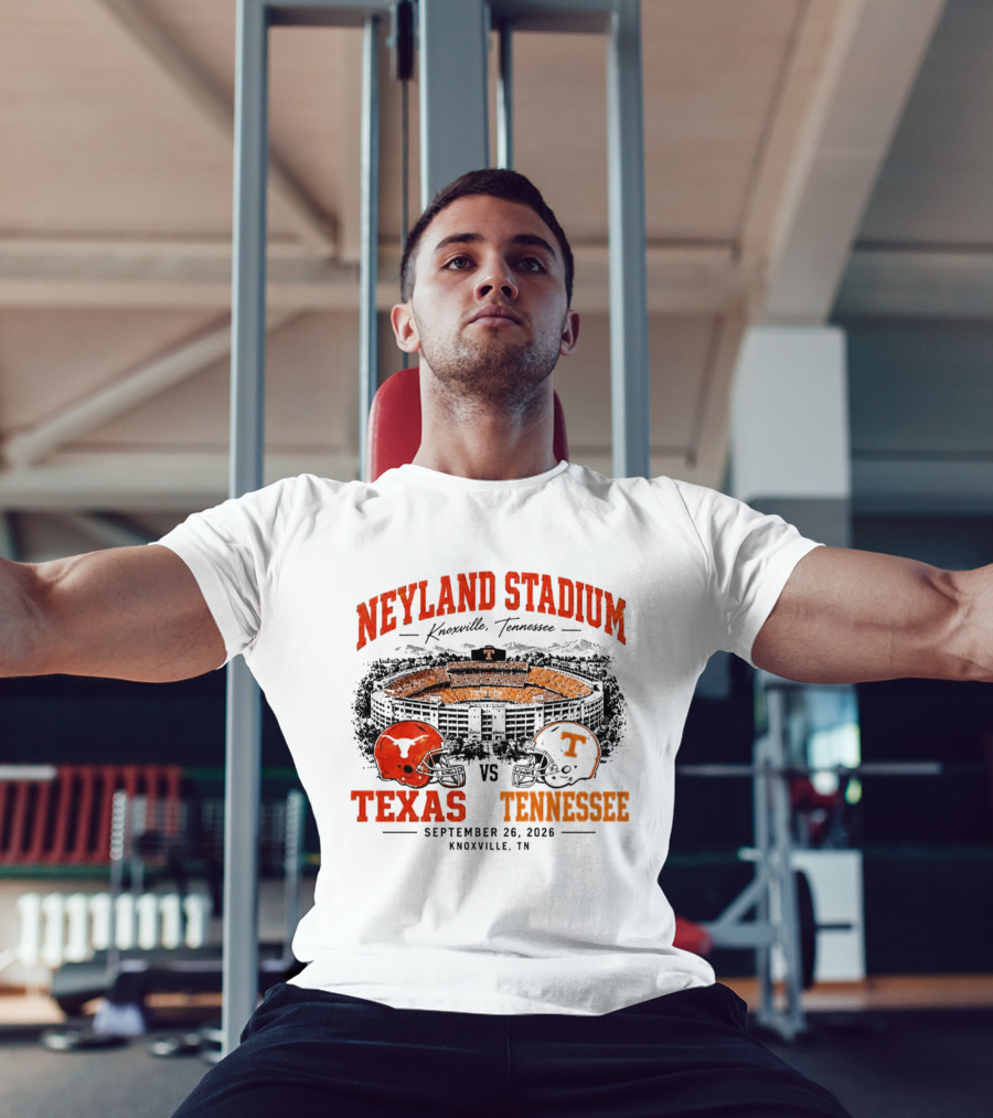 Neyland Stadium Knoxville Texas Vs Tennessee September 26 2026 Matchup T-Shirt