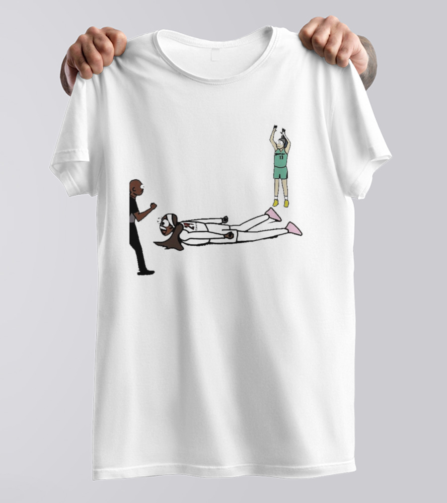 WNBA Basketball Player Tantrum Meme Cartoon Court Moment T-Shirt