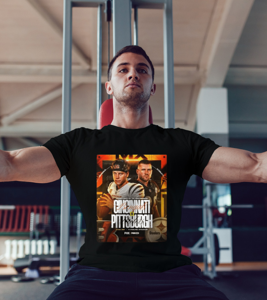 Cincinnati Bengals Vs Pittsburgh Steelers Domingo 27 De Septiembre Acrisure Stadium Fox Sports T-Shirt