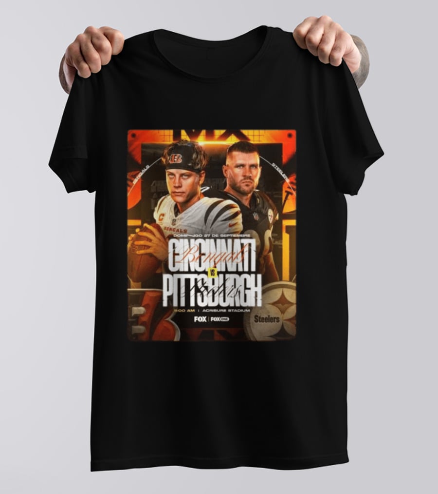 Cincinnati Bengals Vs Pittsburgh Steelers Domingo 27 De Septiembre Acrisure Stadium Fox Sports T-Shirt
