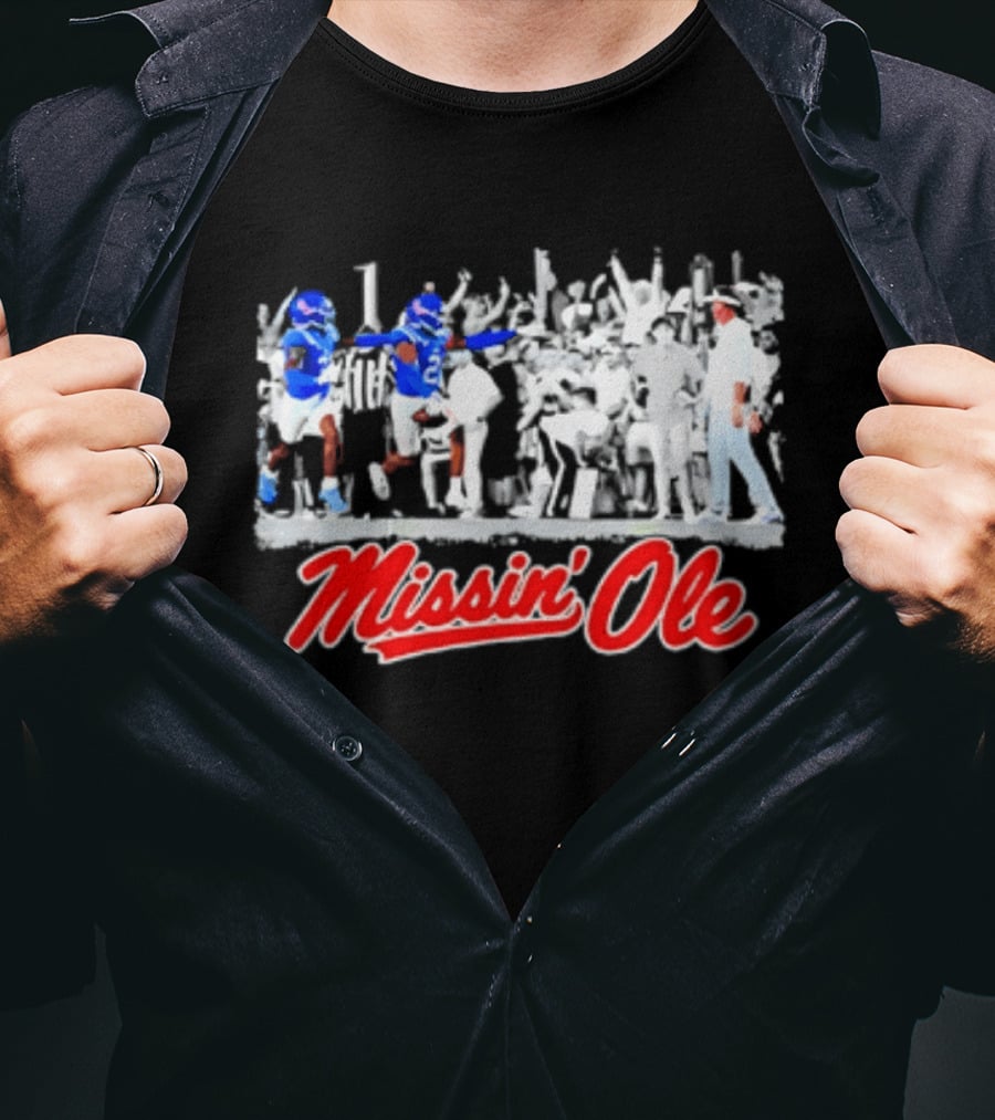 Missin' Ole Rebels Football Coach Mississippi T-Shirt