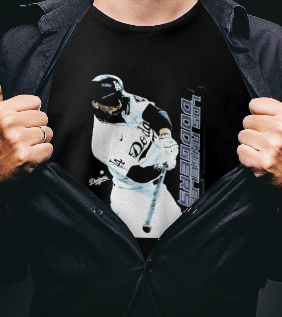 Mookie Betts Los Angeles Dodgers MLB Swing Action T-Shirt