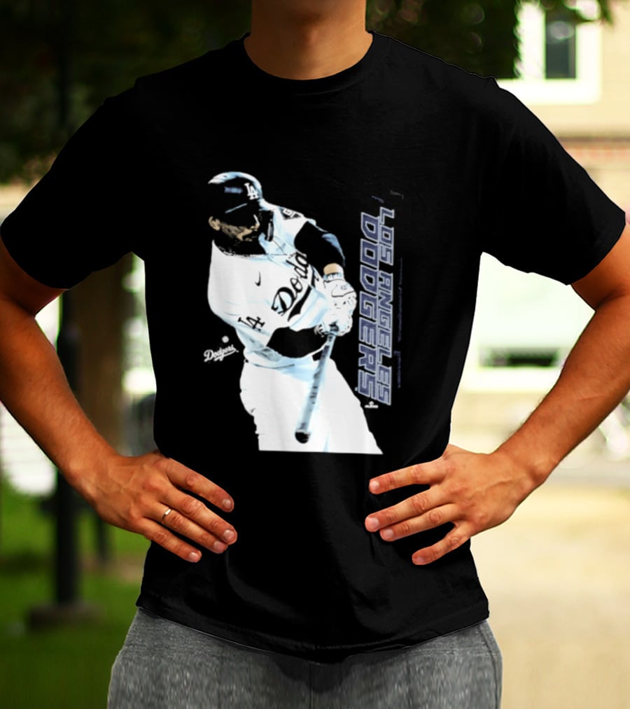 Mookie Betts Los Angeles Dodgers MLB Swing Action T-Shirt