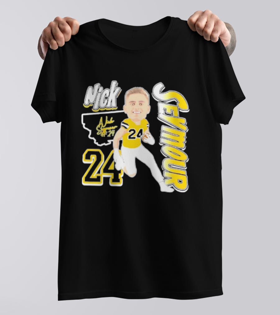 Nick Seymour Montana State Bobcats 2026 Player 24 Caricature T-Shirt