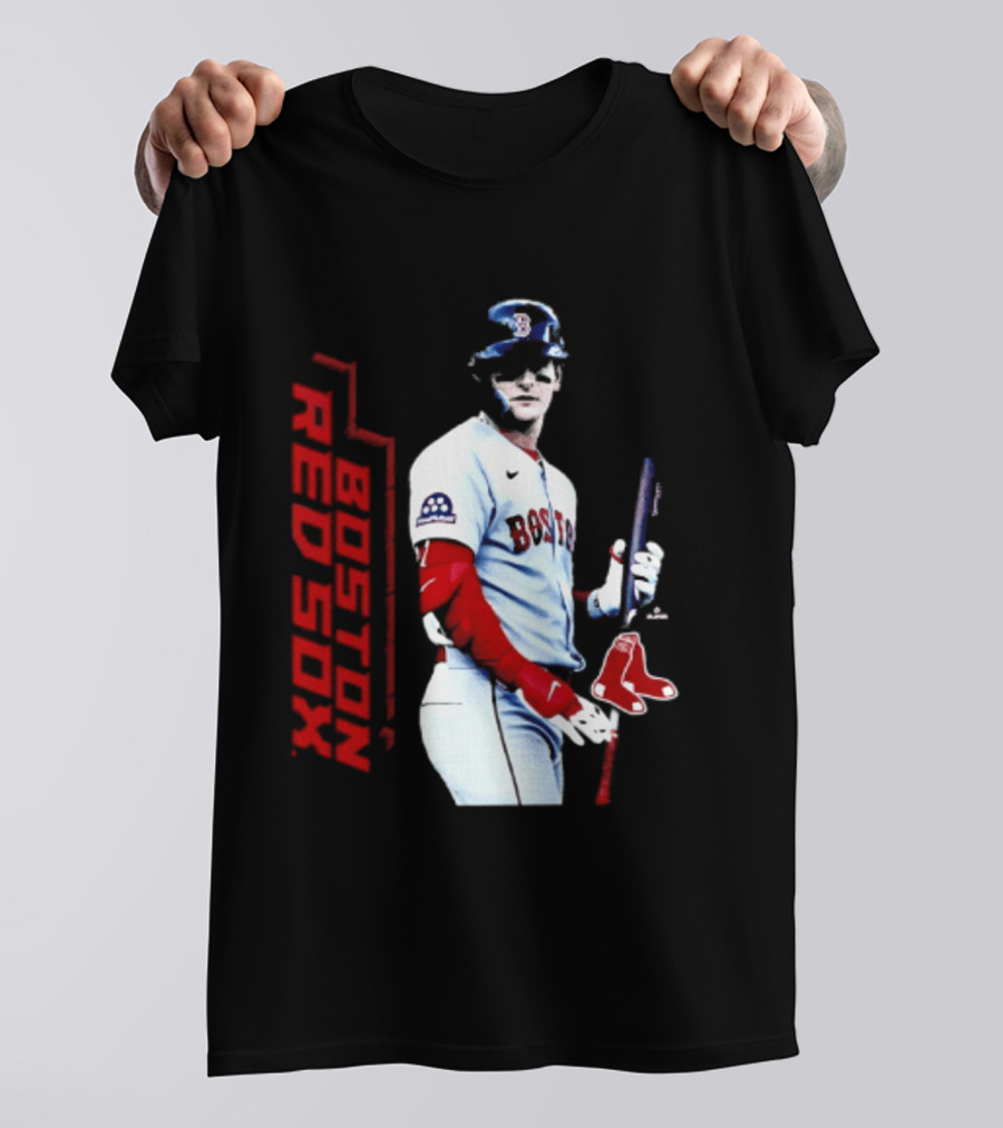 Roman Anthony Boston Red Sox MLB Player Swing Action T-Shirt