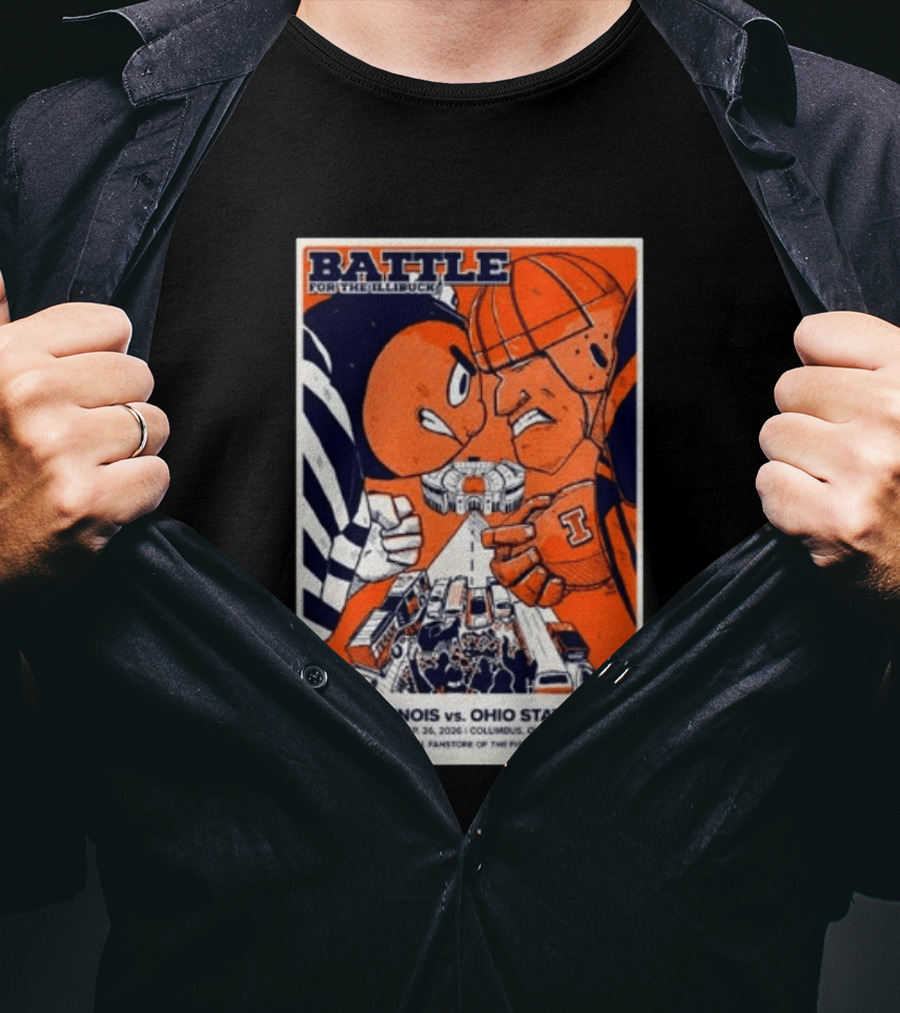 Battle For The Illibuck Illinois Vs. Ohio State Football 09.26.2026 Columbus OH Gameday Spirit T-Shirt