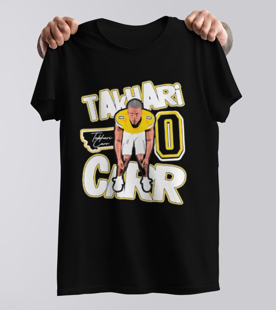 Takhari Carr Montana State Bobcats Player 2026 Caricature T-Shirt