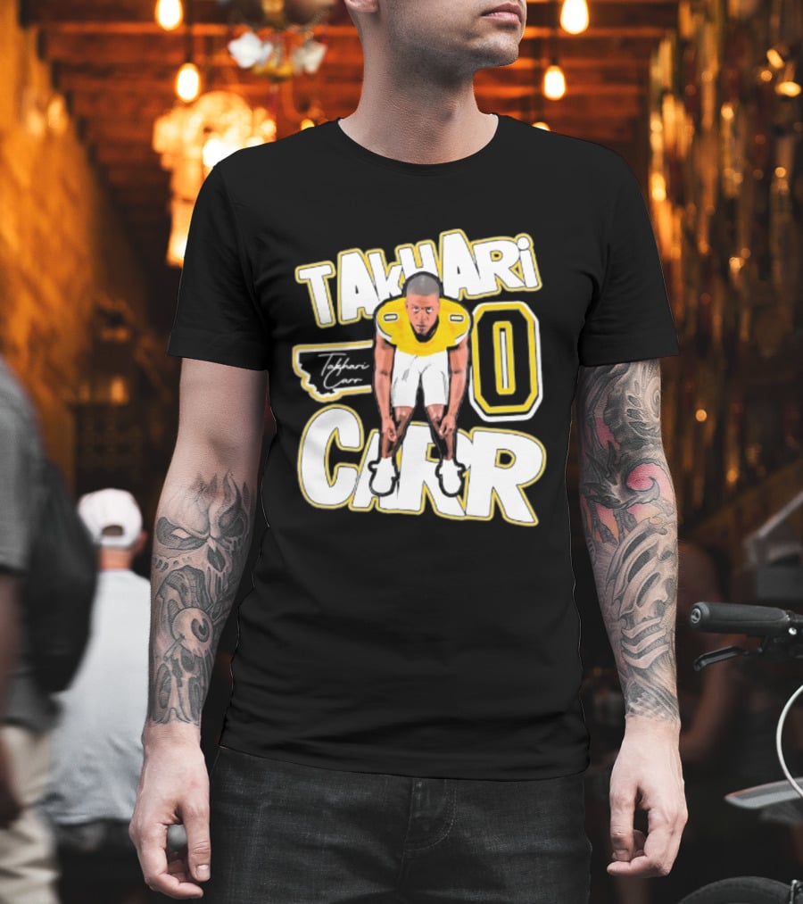 Takhari Carr Montana State Bobcats Player 2026 Caricature T-Shirt