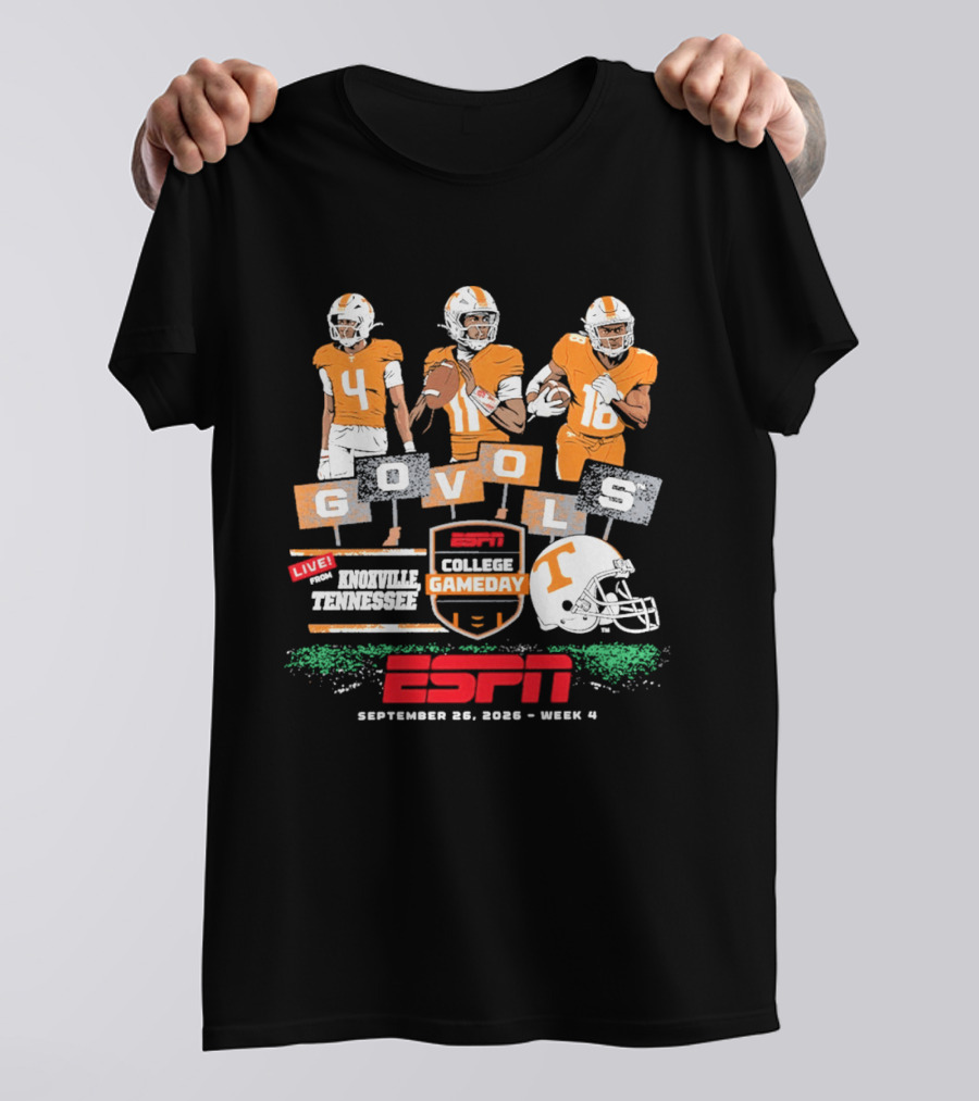 Tennessee Football ESPN College Gameday Go Vols Knoxville September 2023 Week 4 T-Shirt