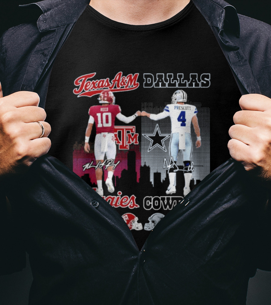 Texas A&M Aggies College Football Saturdays Dallas Cowboys NFL Sundays T-Shirt