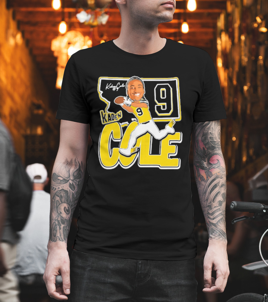 Kaden Cole Montana State Bobcats Player 2026 Caricature Number 9 T-Shirt