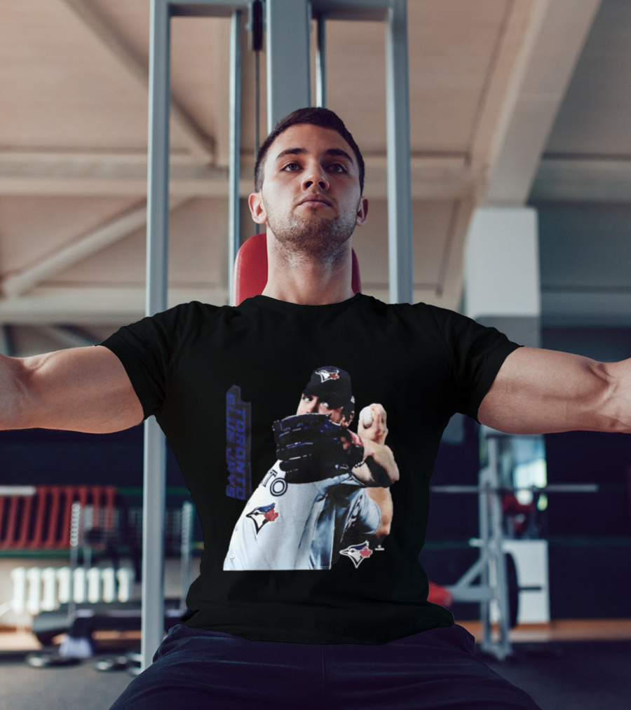 Trey Yesavage Toronto Blue Jays MLB Player Pitching Action T-Shirt