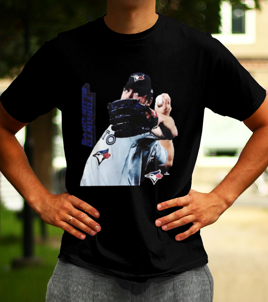 Trey Yesavage Toronto Blue Jays MLB Player Pitching Action T-Shirt
