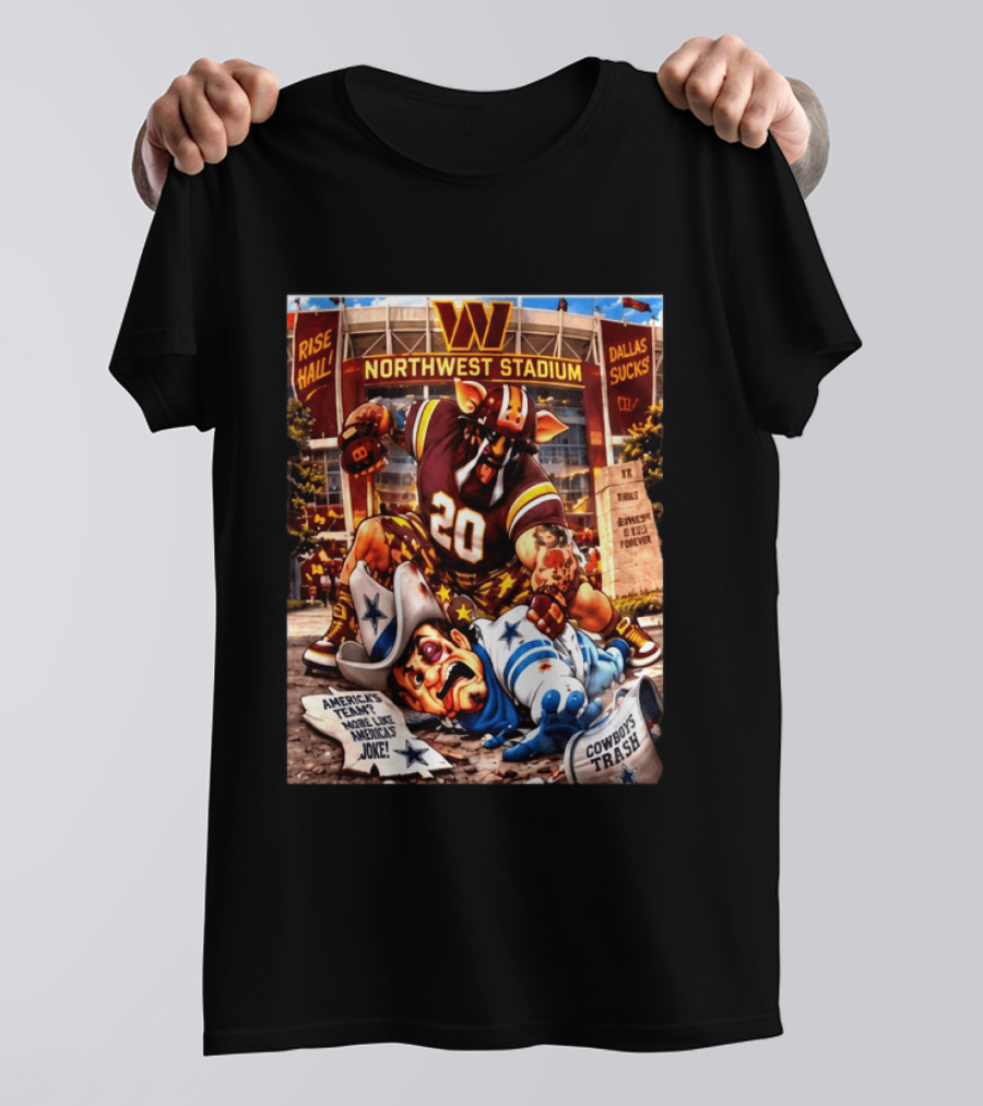 Washington Hogs Northwest Stadium Dallas Rivalry Clash Mascot Showdown T-Shirt
