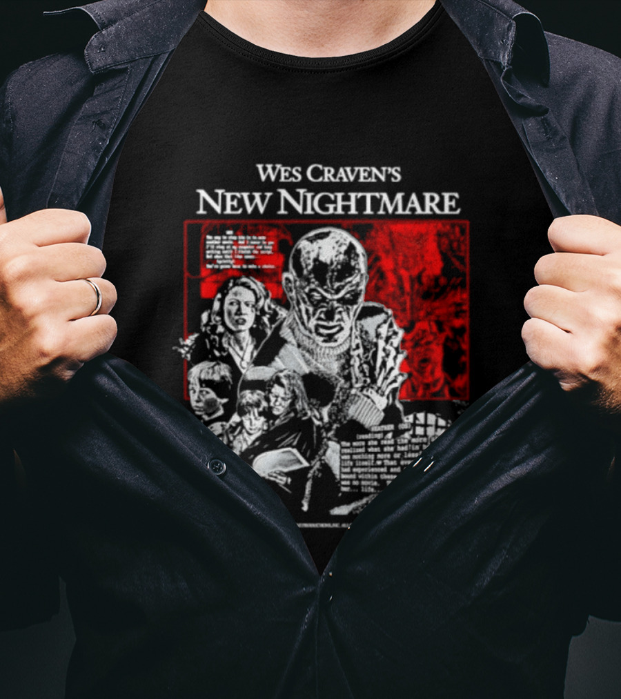 Wes Craven's New Nightmare Freddy Krueger Iconic Horror Movie T-Shirt