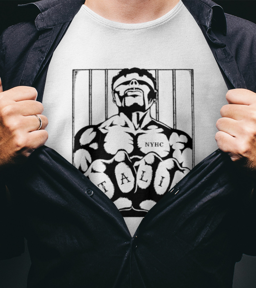 25 Ta Life NYHC Hardcore Punk Band Tattoo Fists Prison Bars T-Shirt