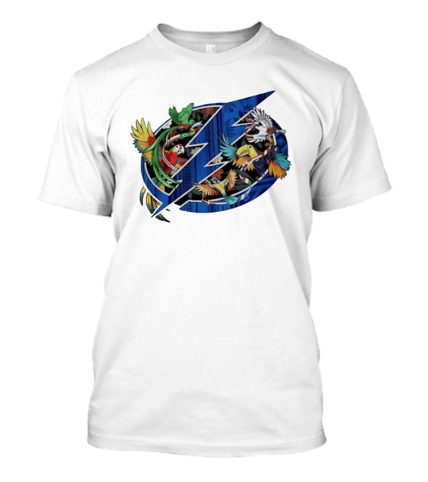 Tampa Bay Lightning Noche Latina Parrot Design NHL Team T-Shirt