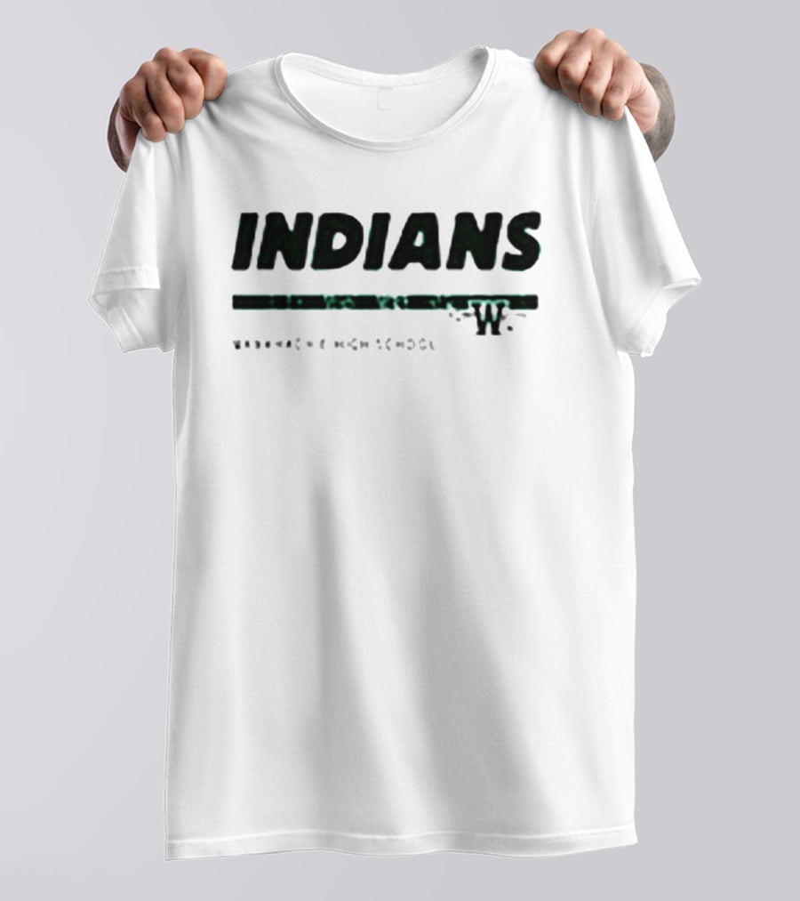 Waxahachie High School Indians Green White T-Shirt