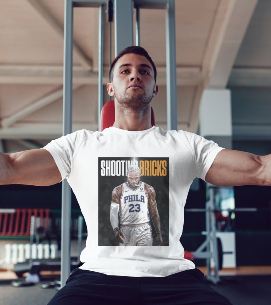 Shooting Bricks LeBron 23 Philly Basketball Meme T-Shirt