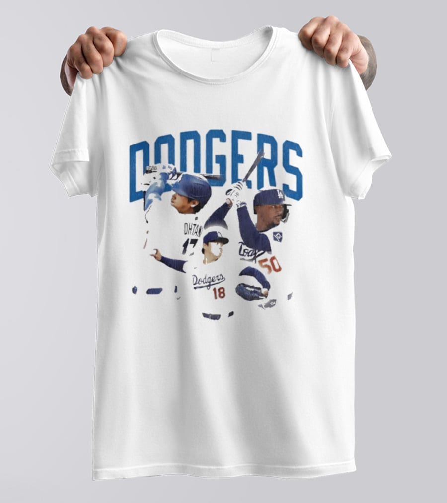 Los Angeles Dodgers Players Collage MLB Team Dodgers Baseball T-Shirt