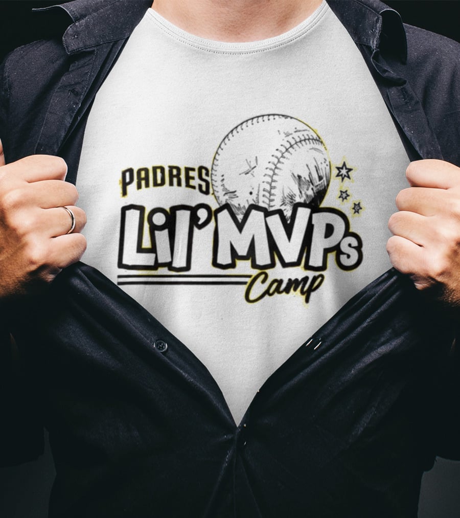 Padres Lil' MVPs Camp 2026 Baseball Stars T-Shirt