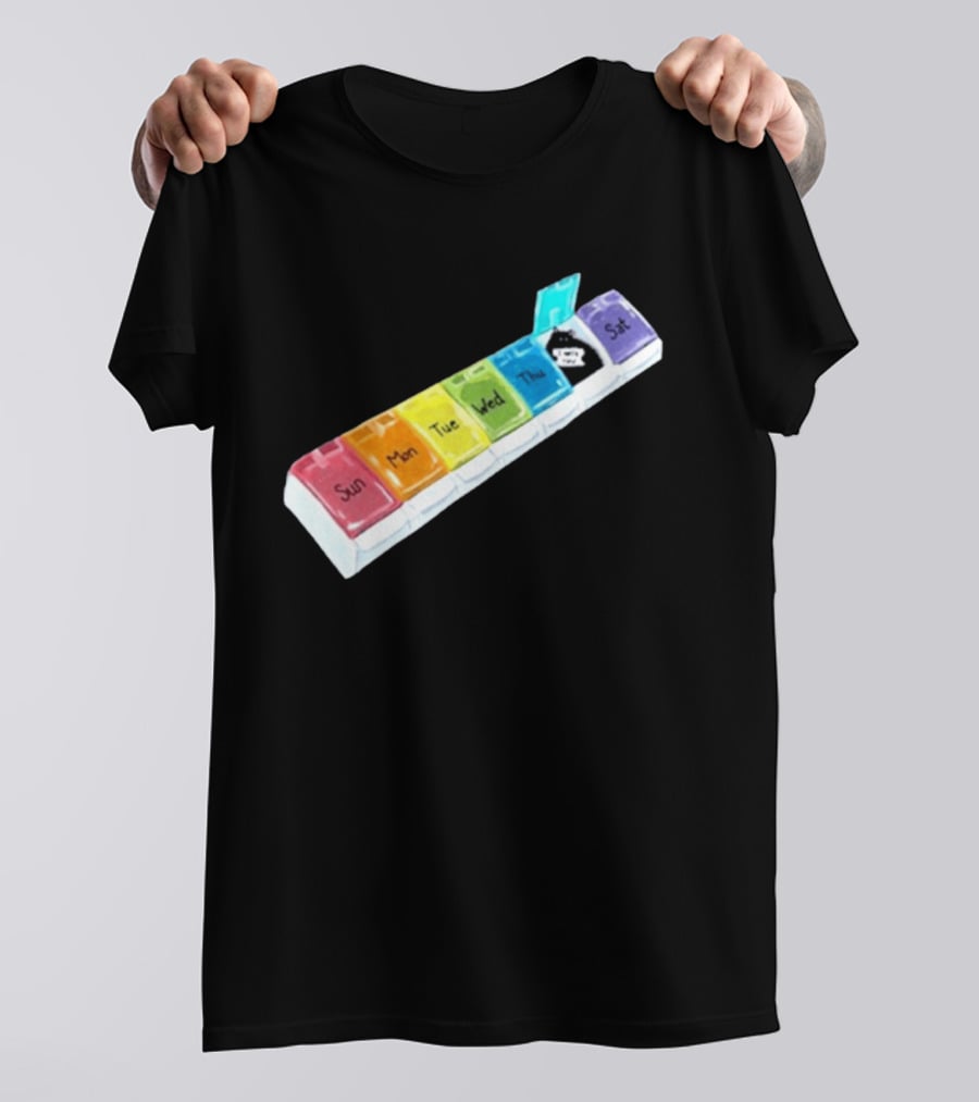 It's About Consistency Friday I Hate You Weekly Pill Organizer T-Shirt
