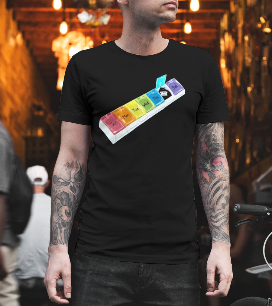 It's About Consistency Friday I Hate You Weekly Pill Organizer T-Shirt