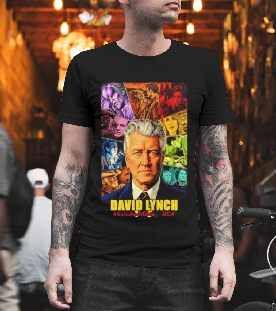 David Lynch Weirdsville USA Iconic Characters Collage T-Shirt