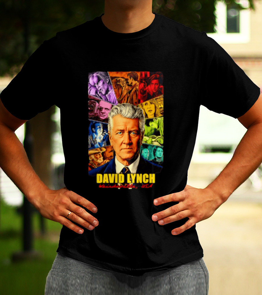 David Lynch Weirdsville USA Iconic Characters Collage T-Shirt