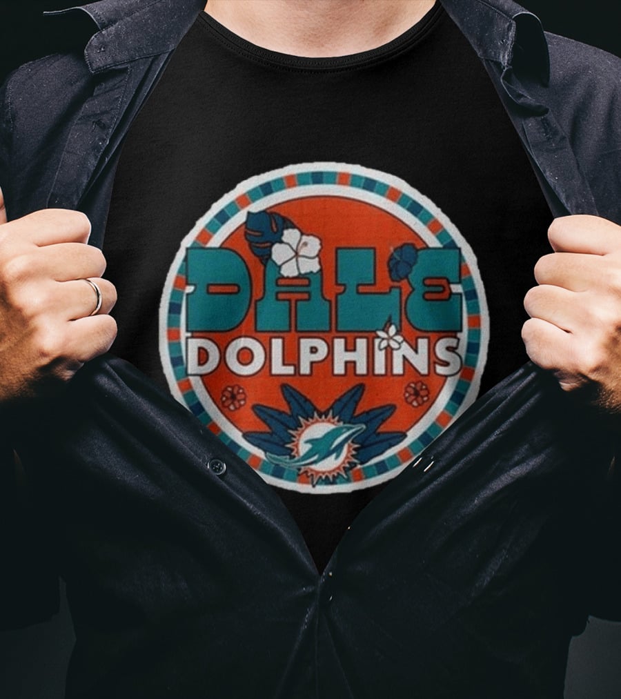 Miami Dolphins Dale Hispanic Heritage Month Aqua T-Shirt