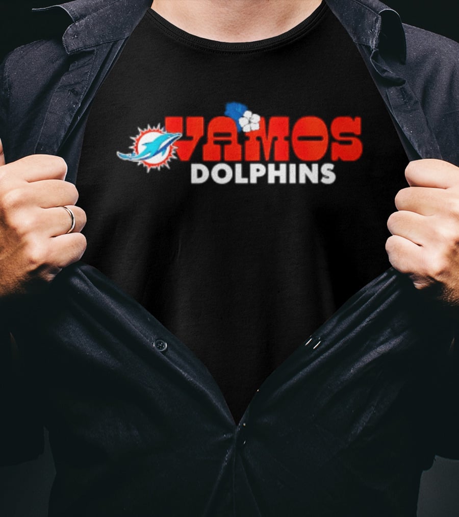 Miami Dolphins Vamos Hispanic Heritage Month Teal 2026 Celebrating Culture And Pride T-Shirt