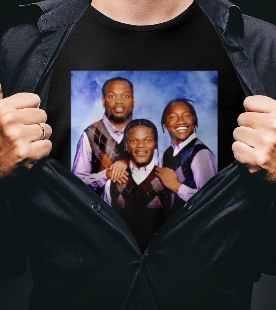 Derrick Henry Lamar Jackson Zay Flowers Baltimore Ravens Step Brothers T-Shirt