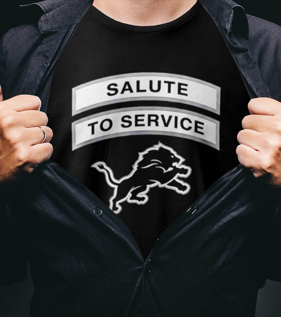 Detroit Lions Salute To Service 2026 NFL Team Honor T-Shirt