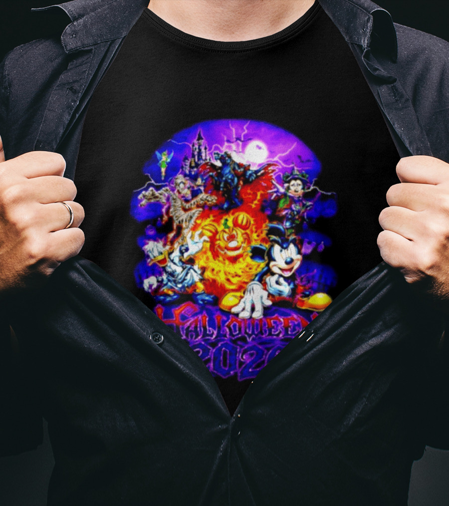 Disney Halloween 2026 Mickey Mouse And Friends Spooky Haunted Castle Party T-Shirt