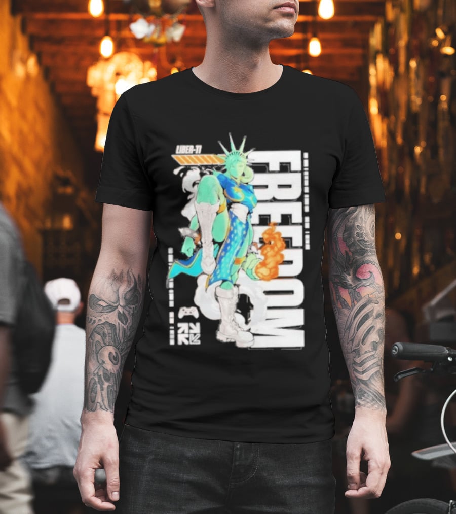 Freedom Fighter Liberty Statue Game Character Hero T-Shirt
