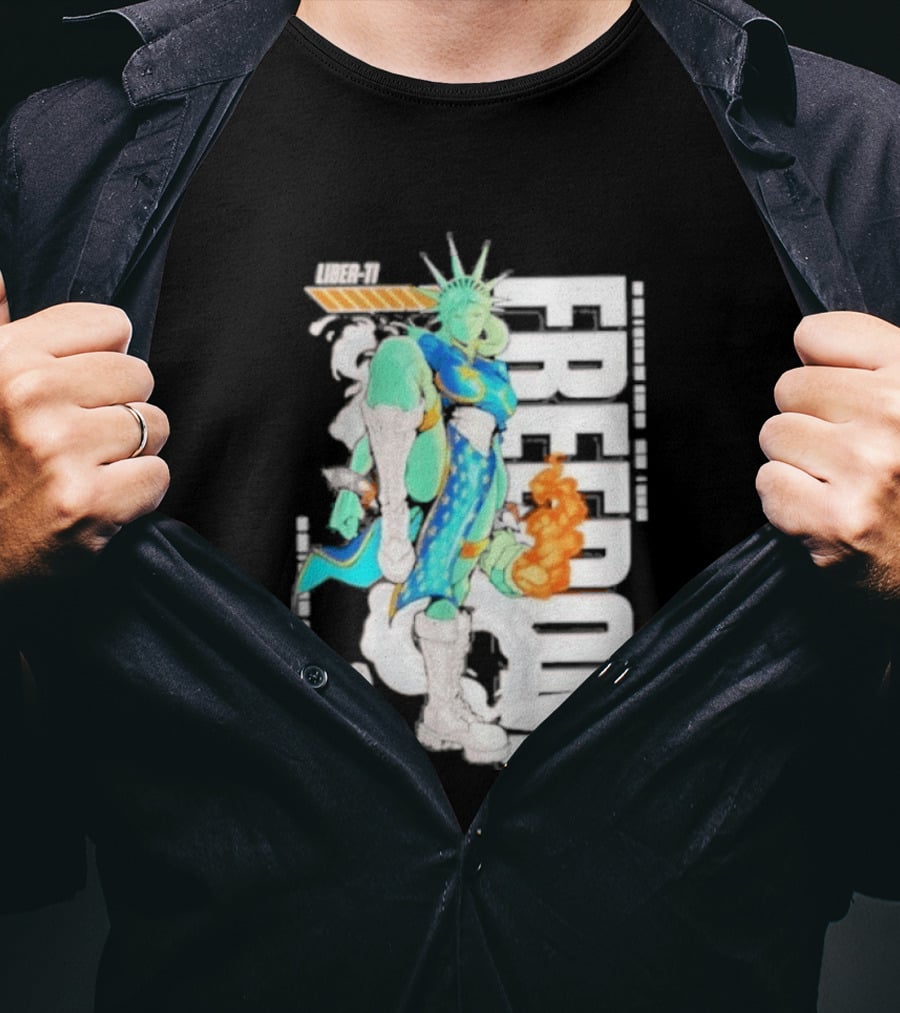 Freedom Fighter Liberty Statue Game Character Hero T-Shirt