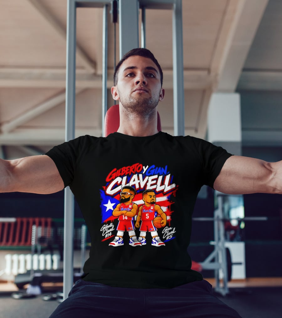 Superleague Kosovo Gilberto Clavell Y Gian Clavell Puerto Rico Basketball T-Shirt