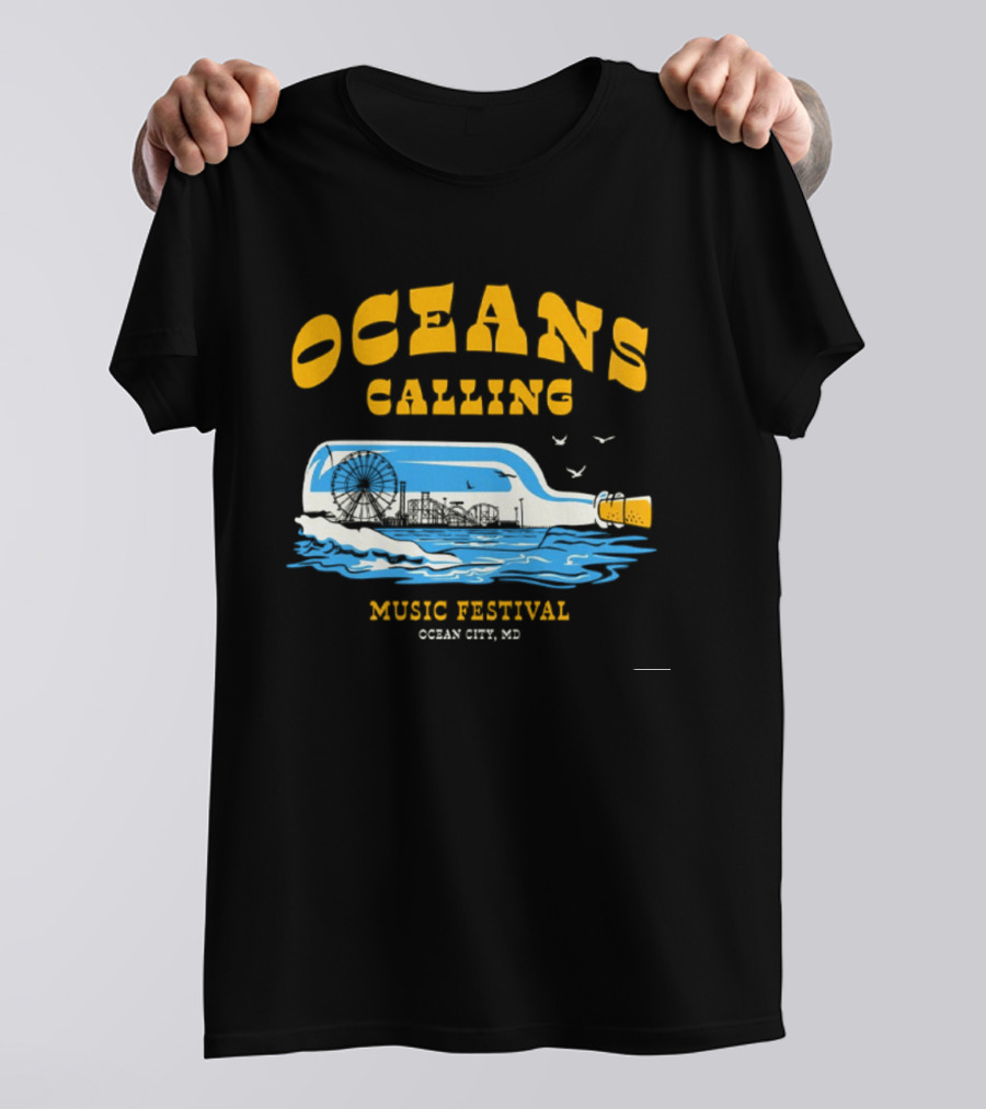 Ocean City MD Oceans Calling Music Festival 2026 Bottle Lineup T-Shirt