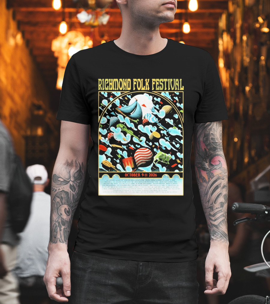 Richmond Folk Festival October 9 11 2026 Event At Brown's Island Richmond VA Lineup T-Shirt