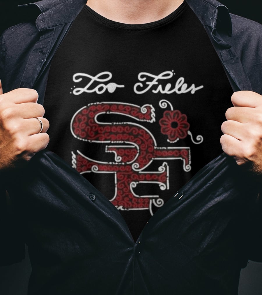 San Francisco 49ers Latino Heritage 2026 Celebración Con Estilo Flor Central T-Shirt