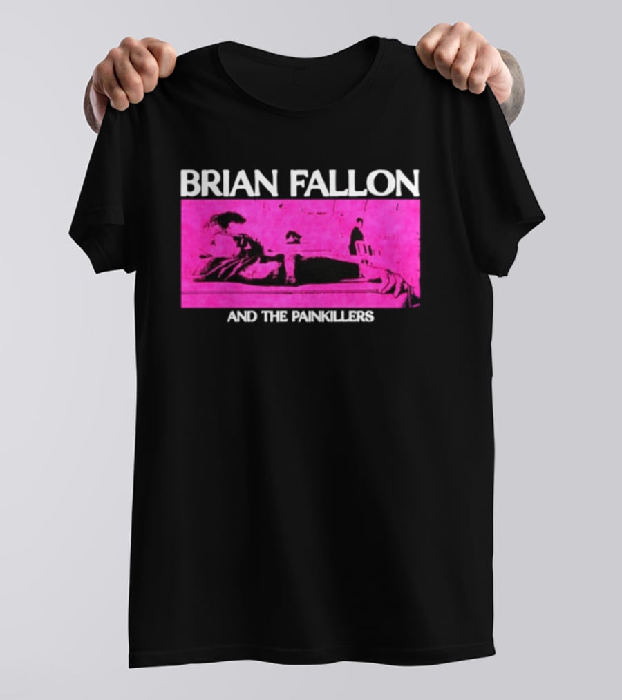 Brian Fallon And The Painkillers Pink Concert Art Gaslight Anthem T-Shirt